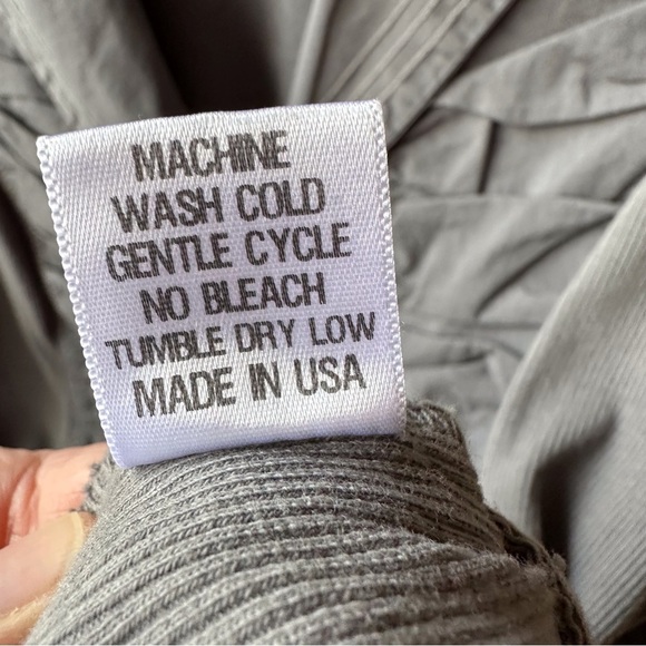 XCVI Ruched Gray 3/4 Sleeve Blazer Jacket - Picture 8 of 10